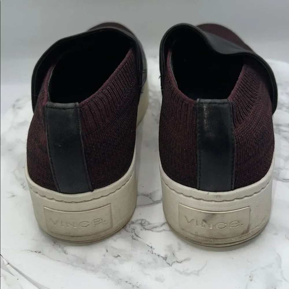 VINCE Bordeaux Ward Slip On Platform Shoes-7